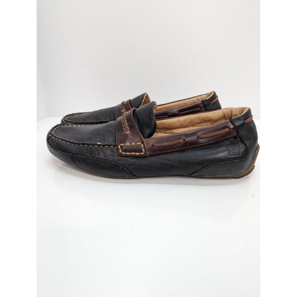 Sperry Top Sider Men Black Leather Driving Loafer 0238360 G-11 CH196 Size 9M - Picture 5 of 10